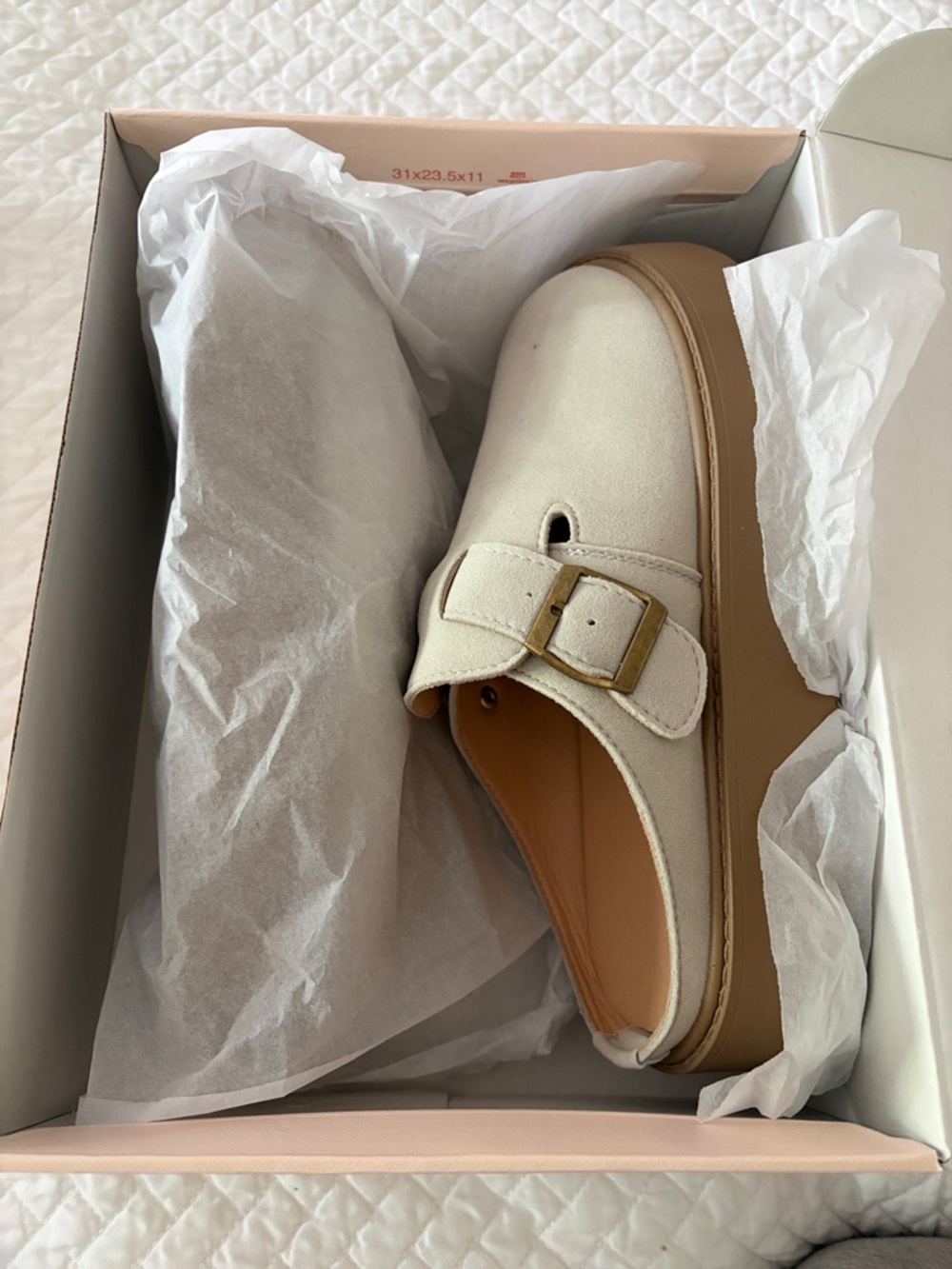 Easy Spirit Cream Platform Mule with Buckle (New) - Picture 13 of 14